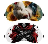 Grim Reaper Skull with Scythe 2-Pack Light-Blocking, Soft, Breathable Sleeping Masks Blindfold Sleep Masks