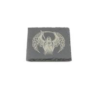 Grim Reaper Slate Coaster Laser Engraved Shabby Chic Spooky Gift (Square)