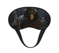Grim-Reaper Sleep Mask for Side Sleeper, Blackout Eye Mask for Women Men, Zero Pressure Sleeping Masks Soft Breathable Eye Cover Comfortable Blindfold Eyeshade for Night Sleep