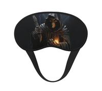 Grim-Reaper Sleep Mask for Side Sleeper Eye Mask for Sleeping Light Blocking Soft Breathable Sleep Eye Mask for Women Men Adjustable Elastic Strap Travel Nap Blackout Eye Shade Cover