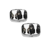 Grim-Reaper Square Mini Medicine Box, Lightweight to Carry, Durable and Long-Lasting