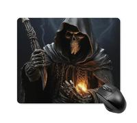 Grim Reaper Square Mouse Pad Portable Computer Mousepad with Non-Slip Rubber Base 18 * 22cm Ultra-Thin Gaming Mouse Mat for Computer Laptop Office Desk Accessories