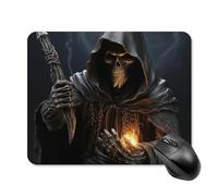 Grim Reaper Square Mouse Pad Portable Computer Mousepad with Non-Slip Rubber Base 20 * 25cm Ultra-Thin Gaming Mouse Mat for Computer Laptop Office Desk Accessories