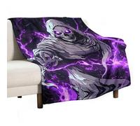 Grim Reaper Thunder Bedding Throw Blanket Soft Flannel Throws Travel Warm Bed Blankets Gift for Women Men