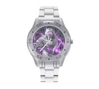 Grim Reaper Thunder Men's Business Watch with Stainless Strap Fashion Easy Reader Wristwatch Gifts for Men
