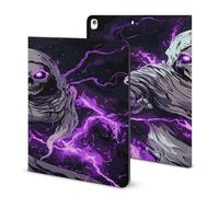 Grim Reaper Thunder Printed Tablet Cases Compatible with iPad Series Pencil Holder Slim Trifold Stand Protective Cover