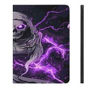 Grim Reaper Thunder Printed Tablet Cases Compatible with iPad Series Pencil Holder Slim Trifold Stand Protective Cover
