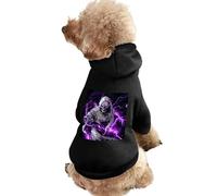 Grim Reaper Thunder Warm Dog Hooded Sweatshirt with Hat Soft Pet Pullover Clothes for Small Medium Large Pets