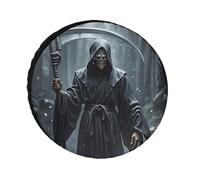 Grim Reaper Tire Covers Waterproof Anti UV Tire Cover 28inch Single Axle Wheel Covers for RV Truck SUV Trailer Universal for All Seasons