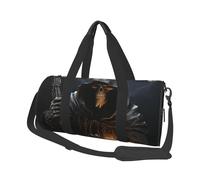 Grim-Reaper Travel Duffle Bag Carry On Weekender Overnight Bag Sport Gym Bag for Women Men Foldable Travel Duffle Round Duffle Bag for Travel Sports Gym, Black, One Size