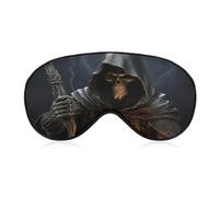 Grim Reaper Travel Eye Mask Blackout Eye Mask for Sleeping Airplane Eyemask with Adjustable Strap Sleep Masks for Women Men Soft Night Blindfold Eyemask