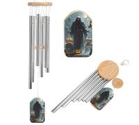 Grim Reaper Wind Chimes Aluminium Memorial Wind Chime Hanging Metal Windchimes Outdoors Sympathy Gift for Women Men Birthday Garden Patio Porch Home Yard Decor