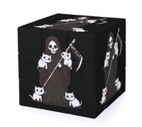 Grim Reaper with Cats 3-D Puzzles Magic Twist Cube