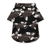 Grim Reaper with Cats Pet Shirt Button Up Summer Clothes Breathable T-Shirt for Small Medium Dogs Cats