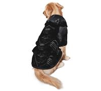 Grim Reaper with Lightning Dog Hoodies with Pocket Warm Pullover Pets Shirts Dog Sweater Clothes for Medium Large Dogs