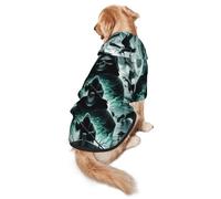 Grim Reaper with Scythe On A Boat Dog Hoodies with Pocket Warm Pullover Pets Shirts Dog Sweater Clothes for Medium Large Dogs