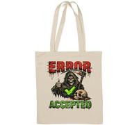 Grim Reaper with Thumbs Up Sign Natural Cotton Tote Bag White