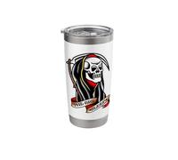 Grim Reaper x The Big Sleep Traditional Tattoo Flash Stainless Steel Insulated Tumbler