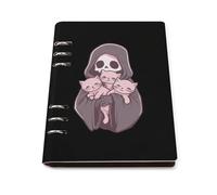 Grim Reapers And Her Cats A5 Notebook Refillable 6 Ring Binder Note Book 90 Pages for Travel Journal