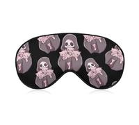 Grim Reapers and Her Cats Fashion Sleep Eye Mask Soft Covers for Sleeping with Adjustable Strap