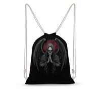 Grim Reapers Blessed Canvas Drawstring Bags Gym Backpack Sports Rucksacks Casual Daypacks