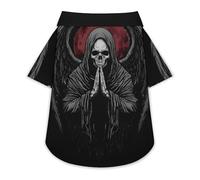 Grim Reapers Blessed Dog Hawaiian Shirt Stretch Collar Button Down Pet Clothes for Small Medium Puppy