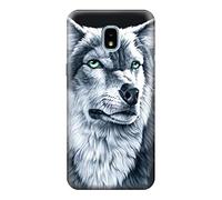 Grim White Wolf Case Cover For Samsung Galaxy J3 (2018), J3 Star, J3 V 3rd Gen, J3 Orbit, J3 Achieve, Express Prime 3, Amp Prime 3