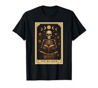 Grim Wisdom: The Skeleton Scholar Tarot T-Shirt