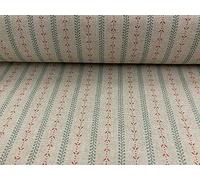 Grimaldi Regency Stripe Cotton Rust/Blue Green/Beige 140cm/54" Curtain/Craft/Upholstery Fabric (Metre)