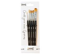 GRIMAS Makeup Brush Set, 5 Synthetic Brushes, Professional, Face Painting, Children's Makeup, Watercolour, Easy to Clean