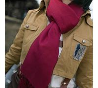 Grimbatol L'attacco dei Giganti Mikasa?¡èAckerman Sciarpa Anime giapponese Cosplay Sciarpa Rossa