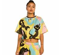 Grimey Trespass All Over Print Short Sleeve T-shirt Yellow L Woman