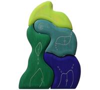 Grimm's CASA AQUA Fantastic Stacking Blocks House, 4 Pieces