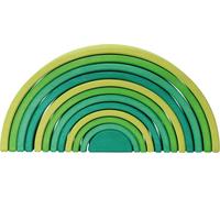 Grimm's Spiel und Holz Design GRIMMs Large Rainbow Meadow Green, Pack of 12