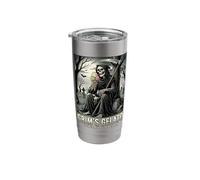 Grims Gelato Funny Grim Reaper Ice Cream Halloween I Scream Stainless Steel Insulated Tumbler