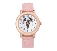 Grims Reapers with Scyth Womens Leather Strap Elegant Lady Wrist Watches Casual Band Three-Hand Watch