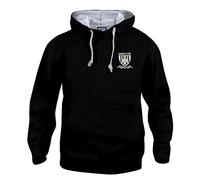Grimsby 1960s Retro Football Hoodie Embroidered Logo Black