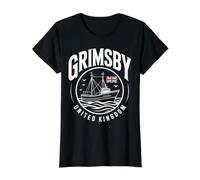 Grimsby United Kingdom Travel City Pride Value Graphic T-Shirt, Women, Black, S