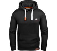 Grin&Bear GEC023 Heavy Men's Contrast Cross Over Hooded Jacket Hoodie with Hood, black, XL