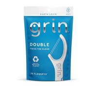GRIN | Dental Floss |3 Packs of 60 (Double Twice The Clean Deux Fois Plus Propre)