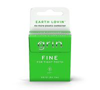 GRIN Fine Floss Box, Fine Dental Floss, 55 Yards (50.3m), Minty Flavor, Recyclable Packaging, 165 Feet of Strong Fine Dental Floss, No More Plastic Container, No Shredding or Breaking