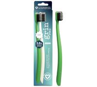 Grin Pro Whitening Ultra Soft Toothbrush for Adults - Manual Toothbrush with 4784 Slim Tip Charcoal Infused Bristles - Innovative Brush Head for Gum Care - Great for Everyday Cleaning - 2 Pack Set