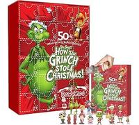 Grinc]h Advent Calendar 2023, the Grinc]h Christmas Advent Calendar,Christmas Countdown Calendar for Kids Adult,24PC Cute Cartoon Elf Figures Doll Xmas Vacation Stocking Stuffer Gifts Idea