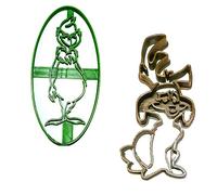 GRINCH AND HIS DOG MAX DR SEUSS CHRISTMAS CARTOON MOVIE BOOK CHARACTERS SET OF 2 SPECIAL OCCASION COOKIE CUTTERS 3D PRINTED MADE IN USA PR1118