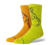 Grinch and Max Mens Crew Green Socks Stance