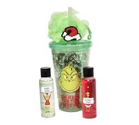 Grinch Bath Set Tumbler with Body Wash, Bubble Bath, and Sponge for Whimsical Pampering