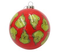 Grinch Christmas Bauble Tree Decoration 9cm Hanging Ornament (Red Grinch Faces)