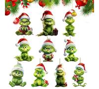 Grinch Christmas Decorations UieaMsio Grinch Decorations Christmas Tree Decorations Grinch 10 Acrylic Christmas Decoration for Holiday Atmosphere, Decorations, Gifts, Etc(A)