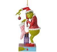 Grinch Christmas Ornament Decorations, Stocking Cap Funny Santa Ornament Decorative Xmas Decor Ornaments Party Gifts, Xmas Tree Decoration, Christmas Greench Acrylic Hanging Ornaments (L)
