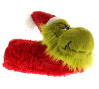 Grinch Men's Red & Green Christmas Novelty Slippers, Size: 10